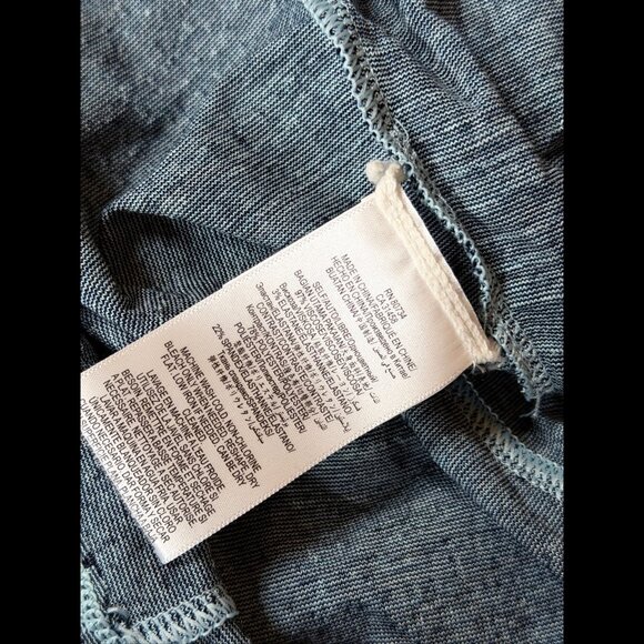 BCBG Maxazria Shift Dress Small Womens Blue Long Sleeve Geometric Print Stretch - Picture 7 of 7